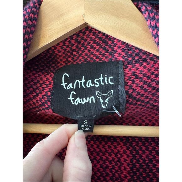 Fantastic Fawn Blue & Pink Cardigan Size Small - Picture 7 of 8